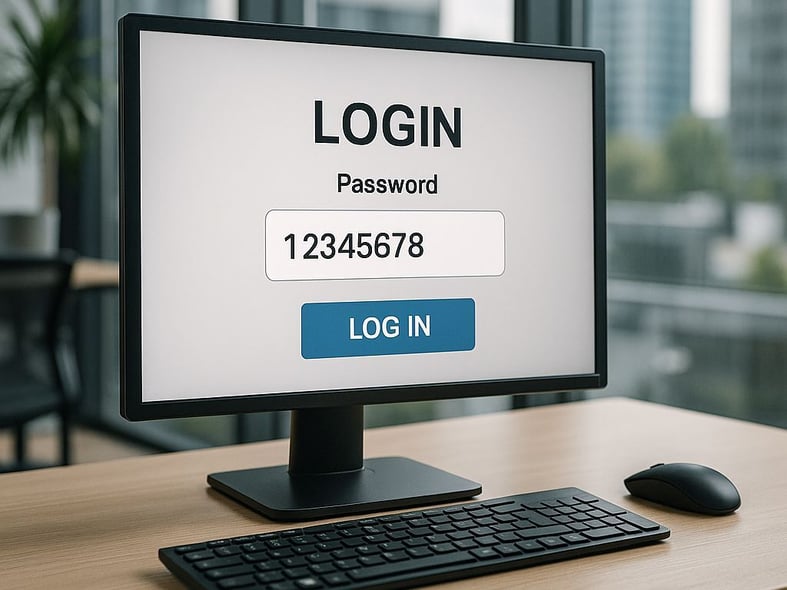 Monitor mit Passwort-Login als Thema für passwortlose Authentifizierung