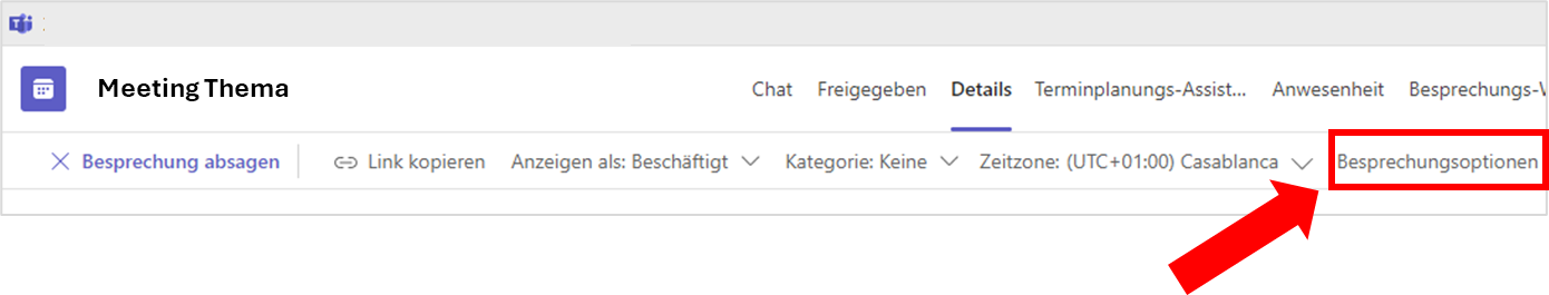 Einstellungen Wartebereich in Microsoft Teams - bildliche Darstellung